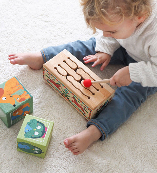 Djeco Muziekinstrument - Houten trommel - Djeco - OneSize - Muziekinstrumenten