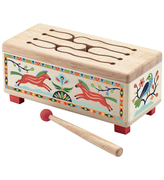Djeco Muziekinstrument - Houten trommel - Djeco - OneSize - Muziekinstrumenten