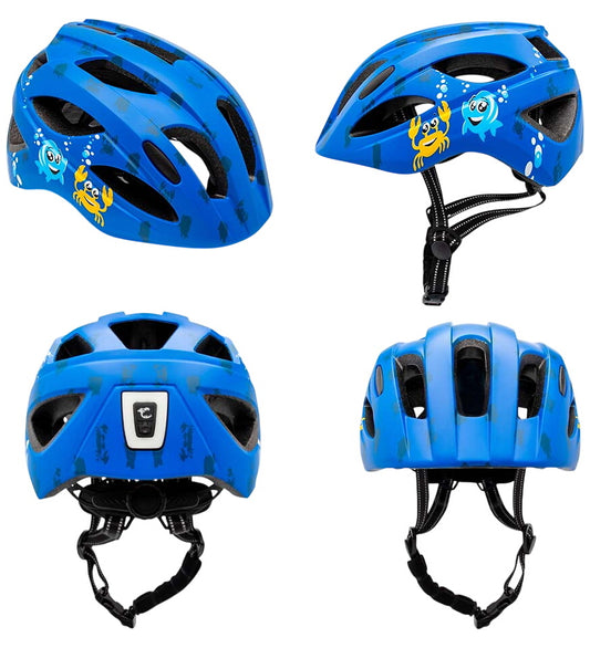 Crazy Safety Fietshelm - Cool Sea - S - Blue - Crazy Safety - 51-54 cm - Fietshelmen