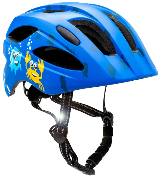 Crazy Safety Fietshelm - Cool Sea - S - Blue - Crazy Safety - 51-54 cm - Fietshelmen