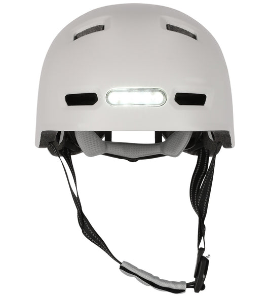 Crazy Safety Fietshelm m. Licht - Vertigo - Wit - Crazy Safety - 54-57 cm - Fietshelmen