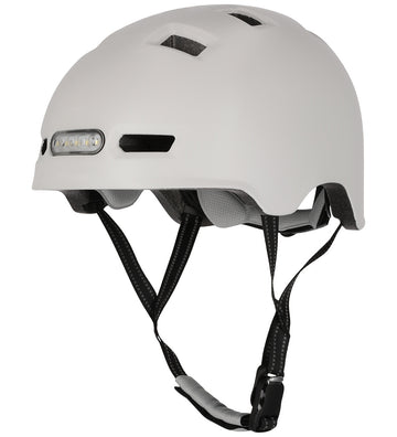 Crazy Safety Fietshelm m. Licht - Vertigo - Wit - Crazy Safety - 54-57 cm - Fietshelmen