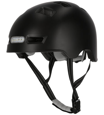 Crazy Safety Fietshelm m. Licht - Duizeligheid - Zwart - Crazy Safety - 54-57 cm - Fietshelmen