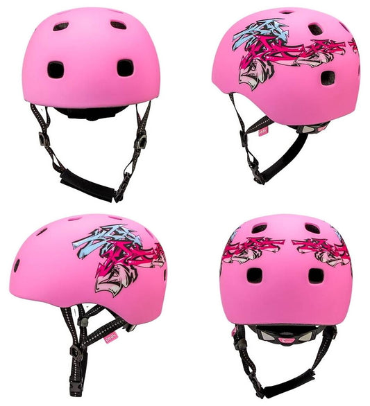 Crazy Safety Fietshelm - Oprit - Roze - Crazy Safety - 54-59 cm - Fietshelmen