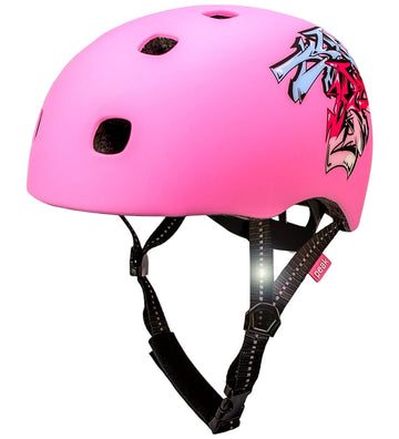 Crazy Safety Fietshelm - Oprit - Roze - Crazy Safety - 53-56 cm - Fietshelmen