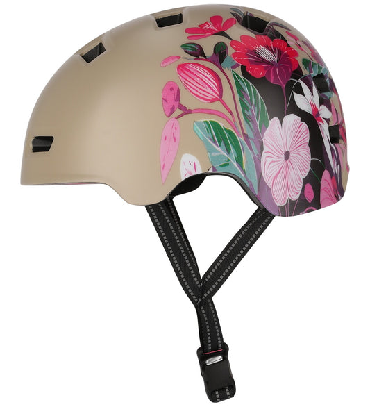 Crazy Safety Fietshelm - Razernij Flower - M - Waar - Crazy Safety - 54-57 cm - Fietshelmen