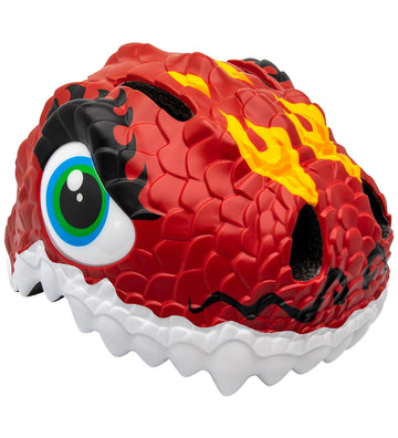 Crazy Safety Fietshelm - Draak - S - Rood - Crazy Safety - 51-54 cm - Fietshelmen