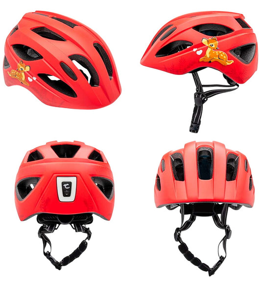 Crazy Safety Fietshelm - Cool Schattig - S - Rood - Crazy Safety - 51-54 cm - Fietshelmen