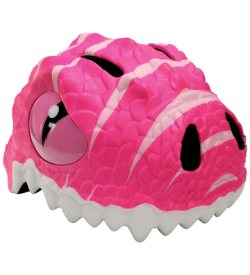 Crazy Safety Fietshelm - Dino - S - Roze - Crazy Safety - 51-54 cm - Fietshelmen