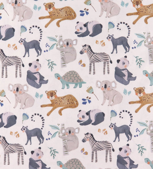 Nørgaard Madsens Beddengoed - Baby - Beige m. Wilde dieren - Nørgaard Madsens - Baby - Beddengoed - Baby