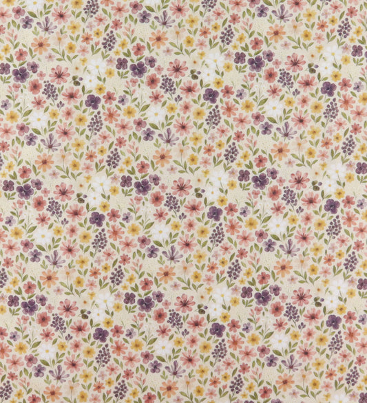 Nørgaard Madsens Beddengoed - Junior - Beige m. Bloemen - Nørgaard Madsens - Julinor - Beddengoed - Junior