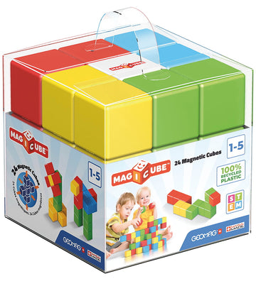 Geomag Magneetset - Magicube - Volledig gekleurd, gerecycled - 2 - Geomag - OneSize - Magnetisch speelgoed