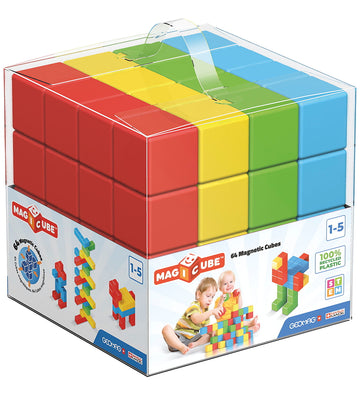 Geomag Magneetset - Magicube - Volledig gekleurd, gerecycled - 6 - Geomag - OneSize - Magnetisch speelgoed