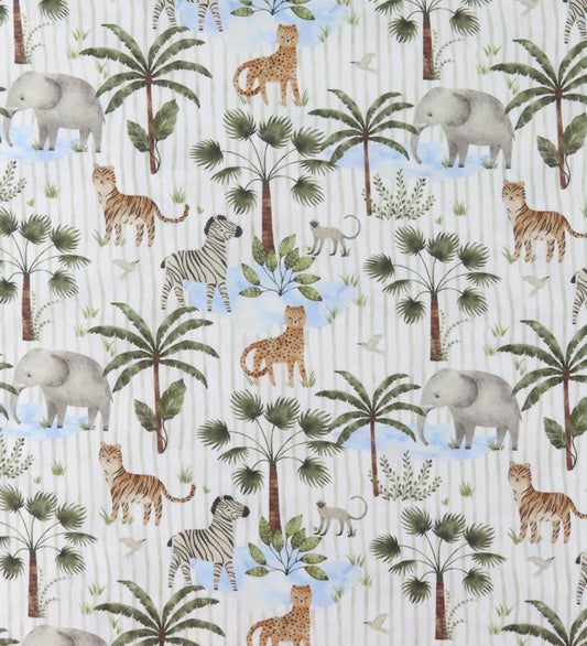 Nørgaard Madsens Beddengoed - Baby - Beige m. Jungledieren - Nørgaard Madsens - Baby - Beddengoed - Baby