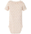 Lil Atelier Romper s/s - Rib - NbfHulla - Coconut Melk - Lil Atelier - 68 - Rompers Korte Mouw