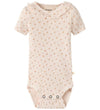 Lil Atelier Romper s/s - Rib - NbfHulla - Coconut Melk - Lil Atelier - 68 - Rompers Korte Mouw
