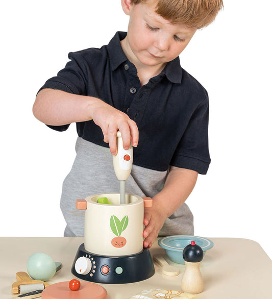 Tender Leaf Houten Speelgoed - 15 Onderdelen - Soepkeuken - Tender Leaf - OneSize - Speelgoedeten