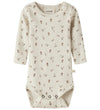 Lil Atelier Romper l/s - NbfGago - Tortelduif/Floral - Lil Atelier - 1 jaar (80) - Rompers Lange Mouw