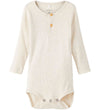 Name It Romper l/s - Rib - Noos - NbmKab - Peyote Melange - Name It - 68 - Rompers Lange Mouw