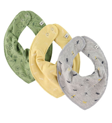 Pippi Kwijlslabbetje - 3-pack - Dry Green - Pippi Baby - OneSize - Kwijlsjaaltjes