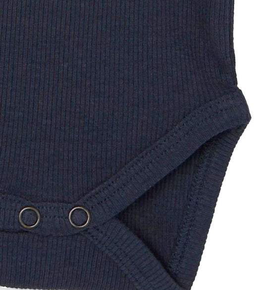 Name It Romper l/s - Noos - Rib - NbmKab - Dark Sapphire - Name It - 74 - Rompers Lange Mouw