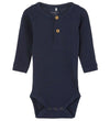 Name It Romper l/s - Noos - Rib - NbmKab - Dark Sapphire - Name It - 74 - Rompers Lange Mouw