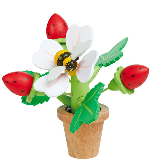 Tender Leaf Houten Speelgoed - Aarbeien I Potje - Tender Leaf - OneSize - Speelgoedeten