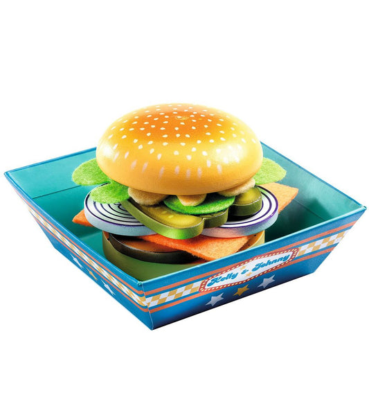 Djeco Speelgoed - Hout - Burgermenu - Djeco - OneSize - Speelgoedeten