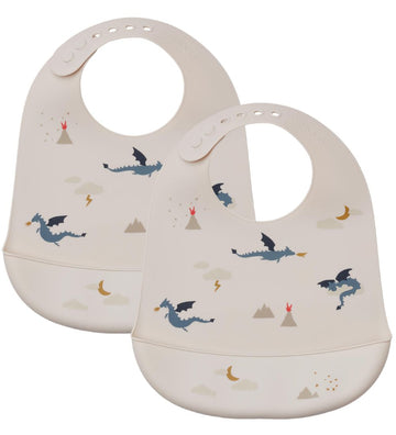 Liewood Slabbetjes - Tilda - 2-pack - Kleine Draak/Dark - Liewood - OneSize - Slabbetjes