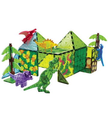 Magna-Tiles Magnetenset - 50 Onderdelen - Dino World XL - Magna-Tiles - OneSize - Magnetisch speelgoed