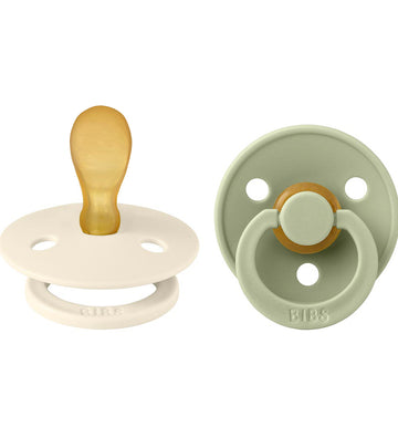 BIBS Colour Fopspenen - 2-pack - Maat 2 - Symmetrisch - Ivory/Sa - BIBS - 6-18 mnd - Fopspenen