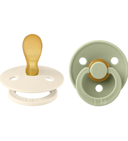 BIBS Colour Fopspenen - 2-pack - Maat 2 - Symmetrisch - Ivory/Sa - BIBS - 6-18 mnd - Fopspenen