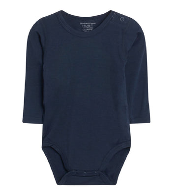 Hust and Claire Romper l/s - Buller - Bamboe - Navy - Hust and Claire - 56 - Rompers Lange Mouw