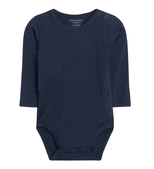 Hust and Claire Romper l/s - Buller - Bamboe - Navy - Hust and Claire - 56 - Rompers Lange Mouw