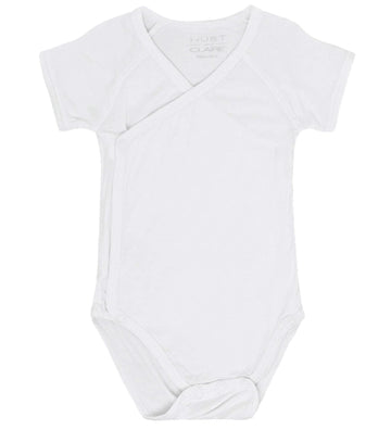 Hust and Claire Romper s/s - Broodje - Bamboe - Wit - Hust and Claire - 74 - Rompers Korte Mouw