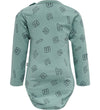 Hummel Romper l/s - hmlAthene - Mineraal Blue - Hummel - 1 jaar (80) - Rompers Lange Mouw