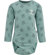 Hummel Romper l/s - hmlAthene - Mineraal Blue - Hummel - 1 jaar (80) - Rompers Lange Mouw