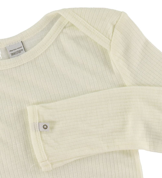 Smallstuff Romper l/s - Drop Naald - Off White - Smallstuff - 56 - Rompers Lange Mouw