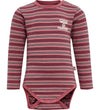 Hummel Romper l/s - HmlUnited - Streep - Woodrose - Hummel - 62 - Rompers Lange Mouw