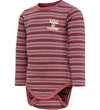 Hummel Romper l/s - HmlUnited - Streep - Woodrose - Hummel - 62 - Rompers Lange Mouw