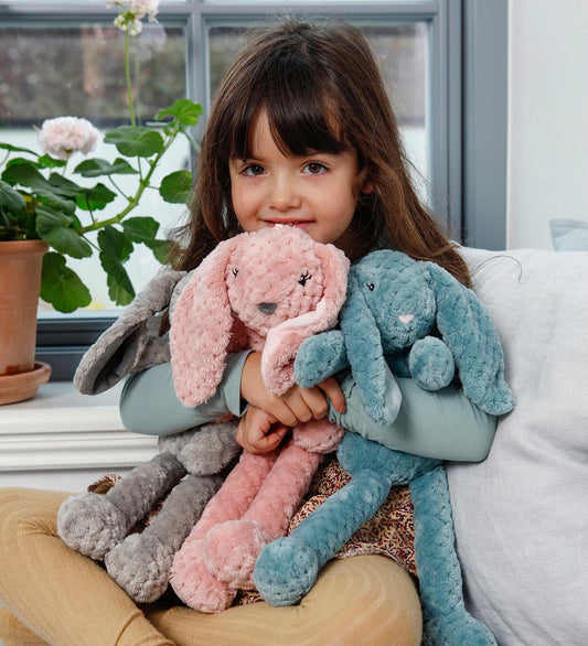 Teddy company Knuffel - Konijntjes Vera - 38 cm - Wafel Grijs - Teddykompaniet - OneSize - Knuffels