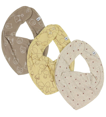 Pippi Kwijlslabbetje - 3-pack - Straw - Pippi Baby - OneSize - Kwijlsjaaltjes