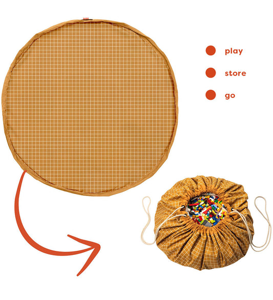 Play&Go Speelmat - Ø140 - Rooster Mustard - Play&Go - OneSize - Speelmaten