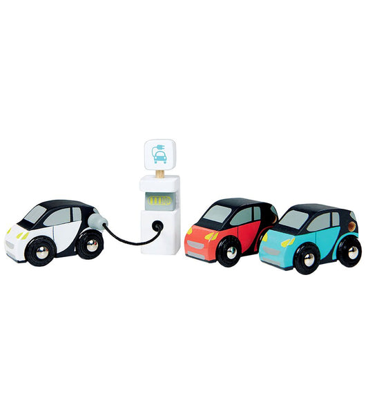Tender Leaf Houten Speelgoed - 3 Auto's - Smart Cars - Tender Leaf - OneSize - Auto´s