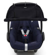 Dooky Zonnenscherm - Universeel - UV50+ - Zwart - Dooky - OneSize - Zonnenscherm voor kinderwagens