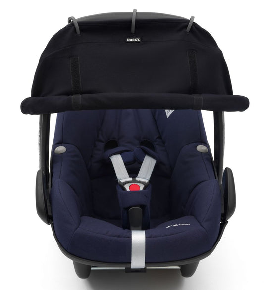 Dooky Zonnenscherm - Universeel - UV50+ - Zwart - Dooky - OneSize - Zonnenscherm voor kinderwagens