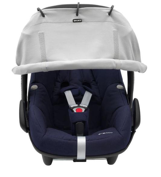 Dooky Zonnenscherm - Universeel - UV50+ - Grijs - Dooky - OneSize - Zonnenscherm voor kinderwagens