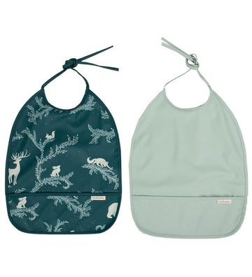 Filibabba Slab met voedselopvanger - 2-pack - Nacht - Filibabba - OneSize - Slabbetjes
