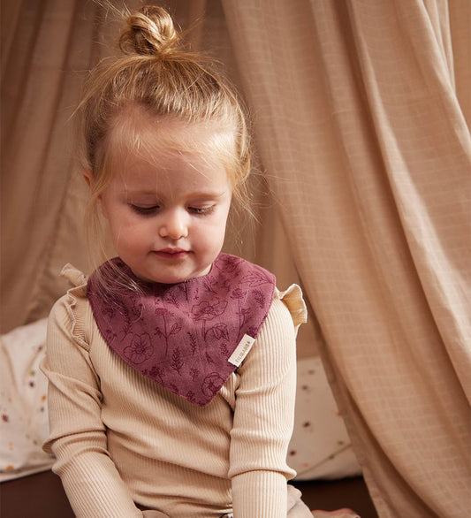 Filibabba Babyslabbetje - Herfstbloemen - Filibabba - OneSize - Kwijlsjaaltjes