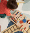 Kids Concept Loopwagen - Edvin - Hout/Blauw - Kids Concept - OneSize - Loopwagens